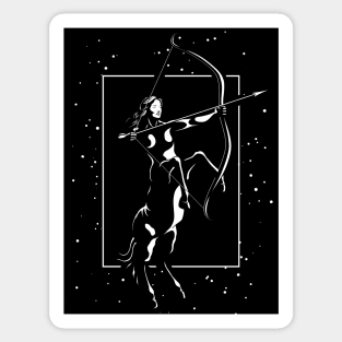 Sagittarius woman Zodiac Sign Sticker